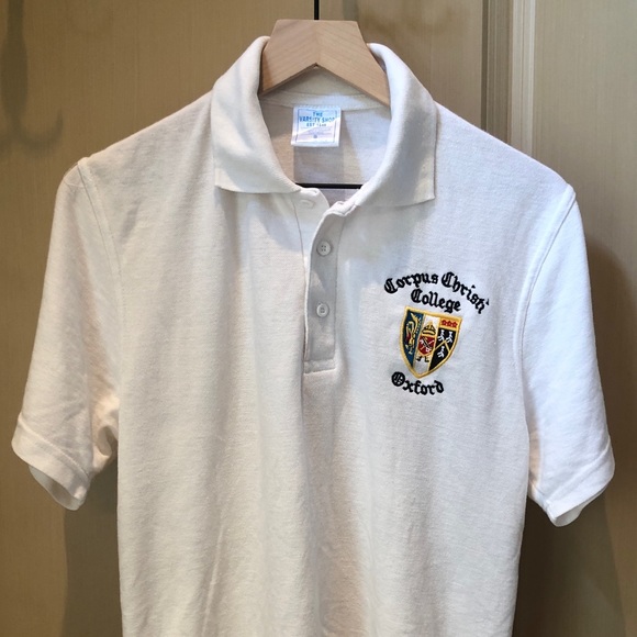 University of Oxford Corpus Christi College Custom Polo Shirt, White, Size Small - Picture 15 of 16